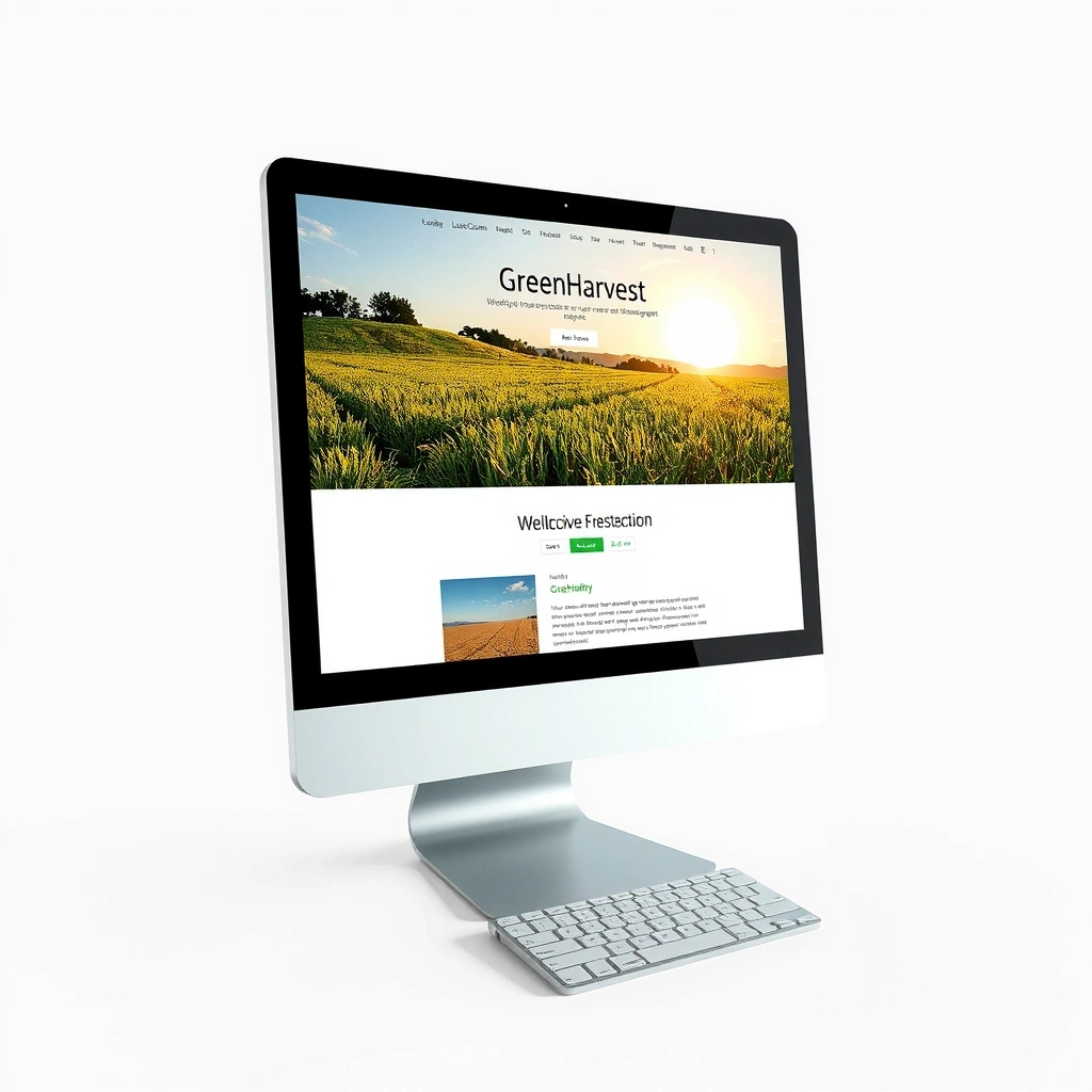 GreenHarvest website transformation showcase